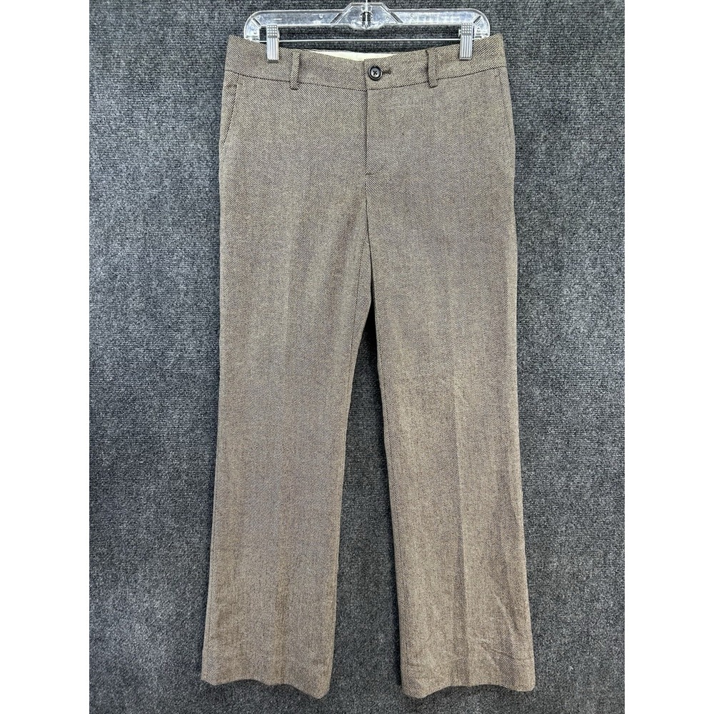 NWT Banana Republic Women Pants Martin Fit Size 4 Wool Blend Career Tweed Work